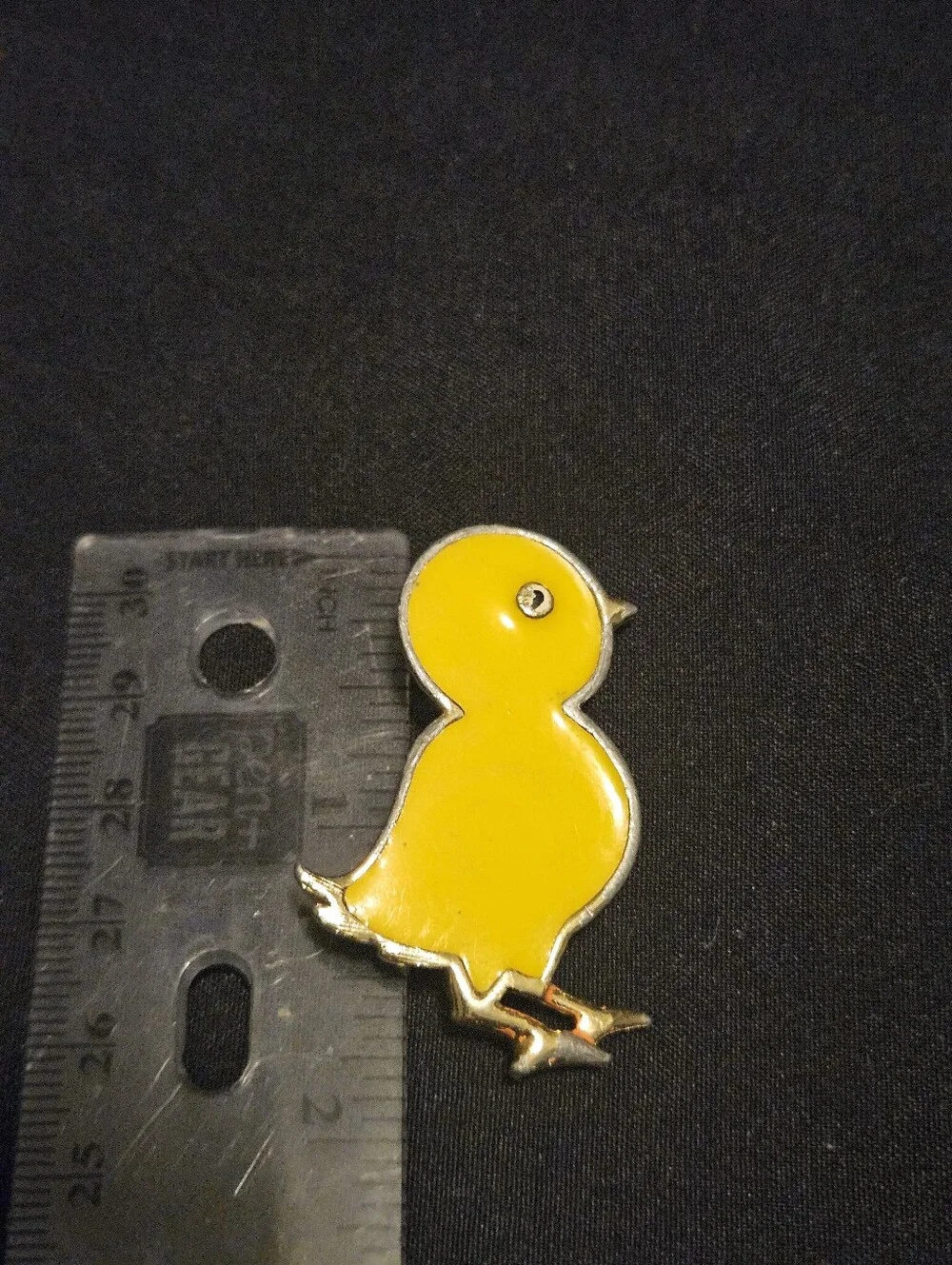 Vintage Beatrix Yellow Enamel Chick Brooch Pin 1970s Easter Costume Jewelry
